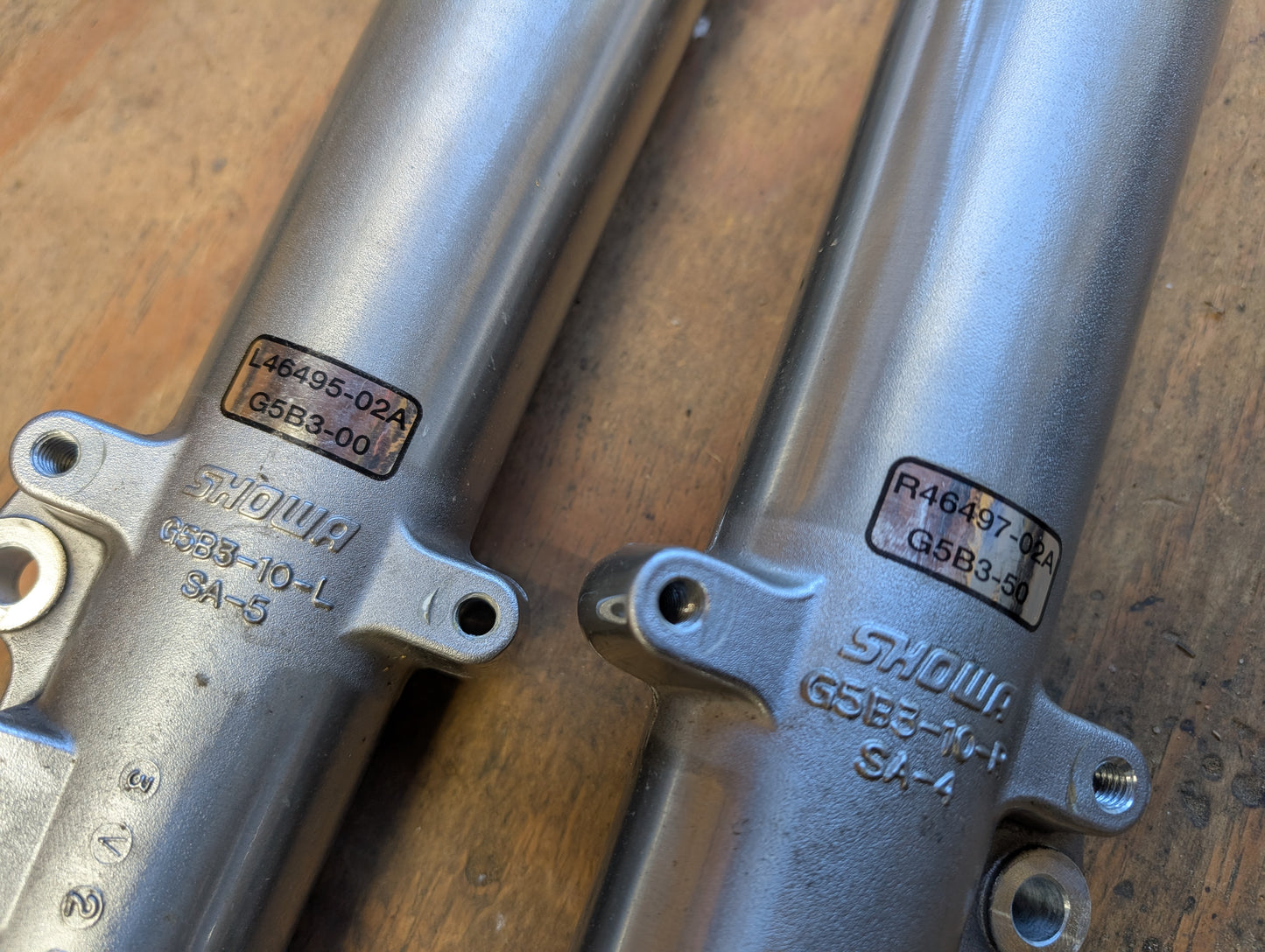 Late model lower fork tubes